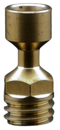 A chalice heatbreak with a cylindrical top and threaded bottom.